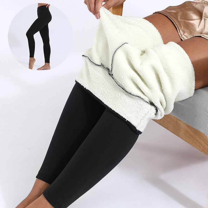 Winter Leggings Warm Thick High Stretch Lamb Cashmere Leggins Skinny Fitness Woman Pants-Aria Doejay