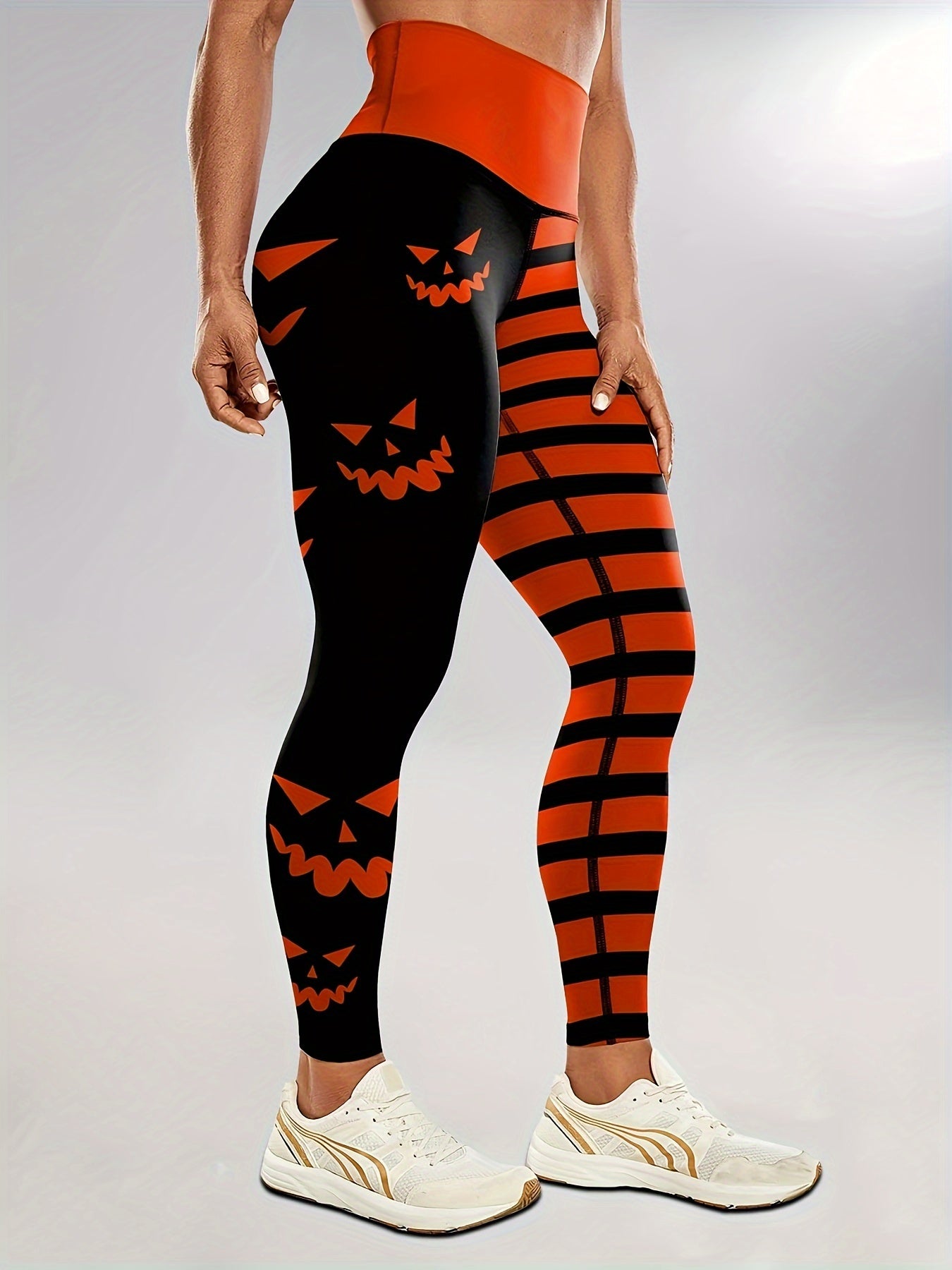 Women's Yoga Leggings With High Waist, Comfortable And Breathable, And Stretchy, Perfect For Outdoor Activities And Fitness, Halloween Print