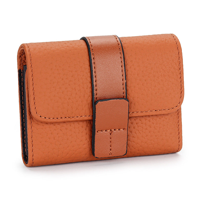 Women's Leather Card Holder Small Exquisite High-end Multiple Card Slots