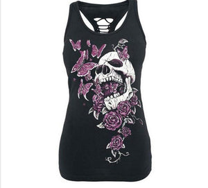 Skull print vest-Aria Doejay