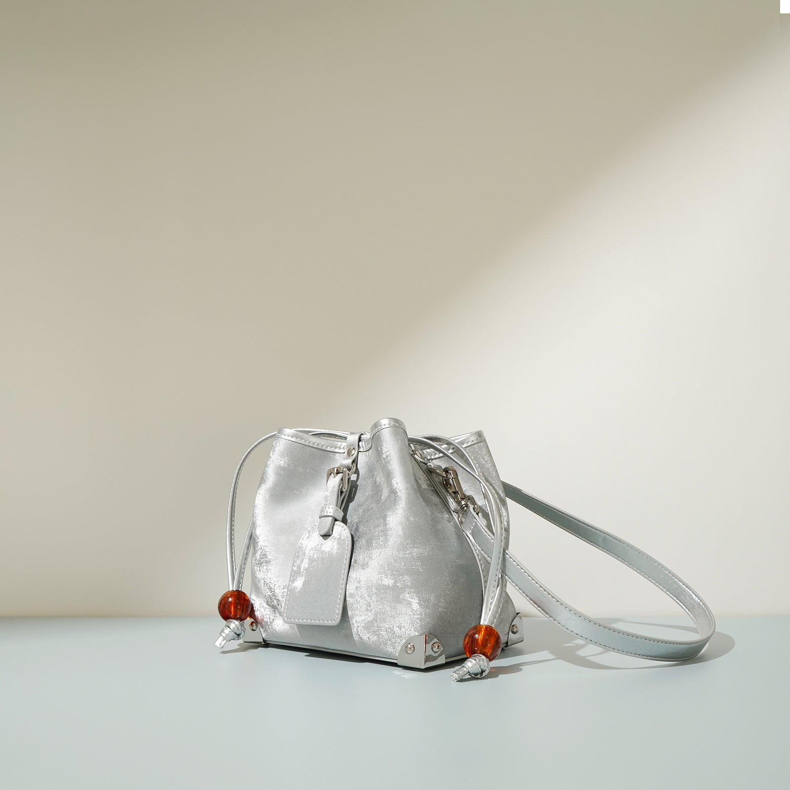 New Chinese Satin Leather One-shoulder Crossbody-Aria Doejay