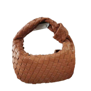 Woven Croissant Knotted Handbag Underarm Hand Bag-Aria Doejay