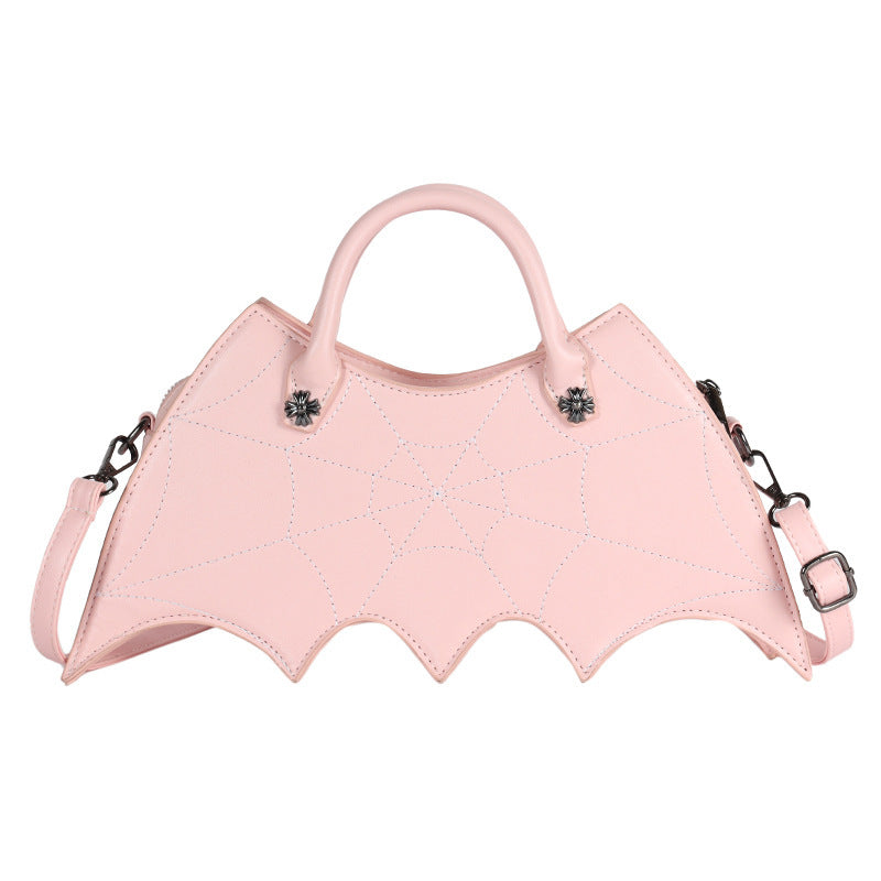 Halloween Spider Web Shape Shoulder Bags Personality Batgirl Tide Pu Handbags Fashoin Messenger Crossbody Bag-Aria Doejay