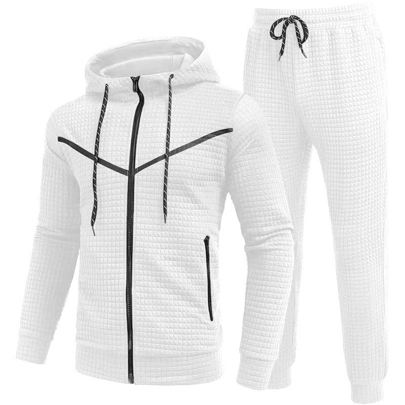 Men's Fashion Fashion Zipper Hooded Suits-Aria Doejay