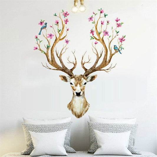 Sika Deer DIY Wall Stickers Wall Decor Art Decals For Kids Rooms Bedroom Living Room European Style Poster Unique Wall Sticker-Aria Doejay