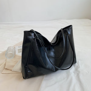 Glossy Large Capacity Commuter Retro Fashion Tote Bag