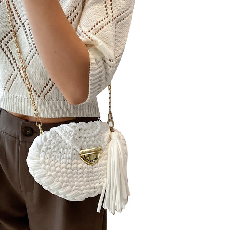 Handmade Woolen Bag For Girls One Shoulder Diagonal