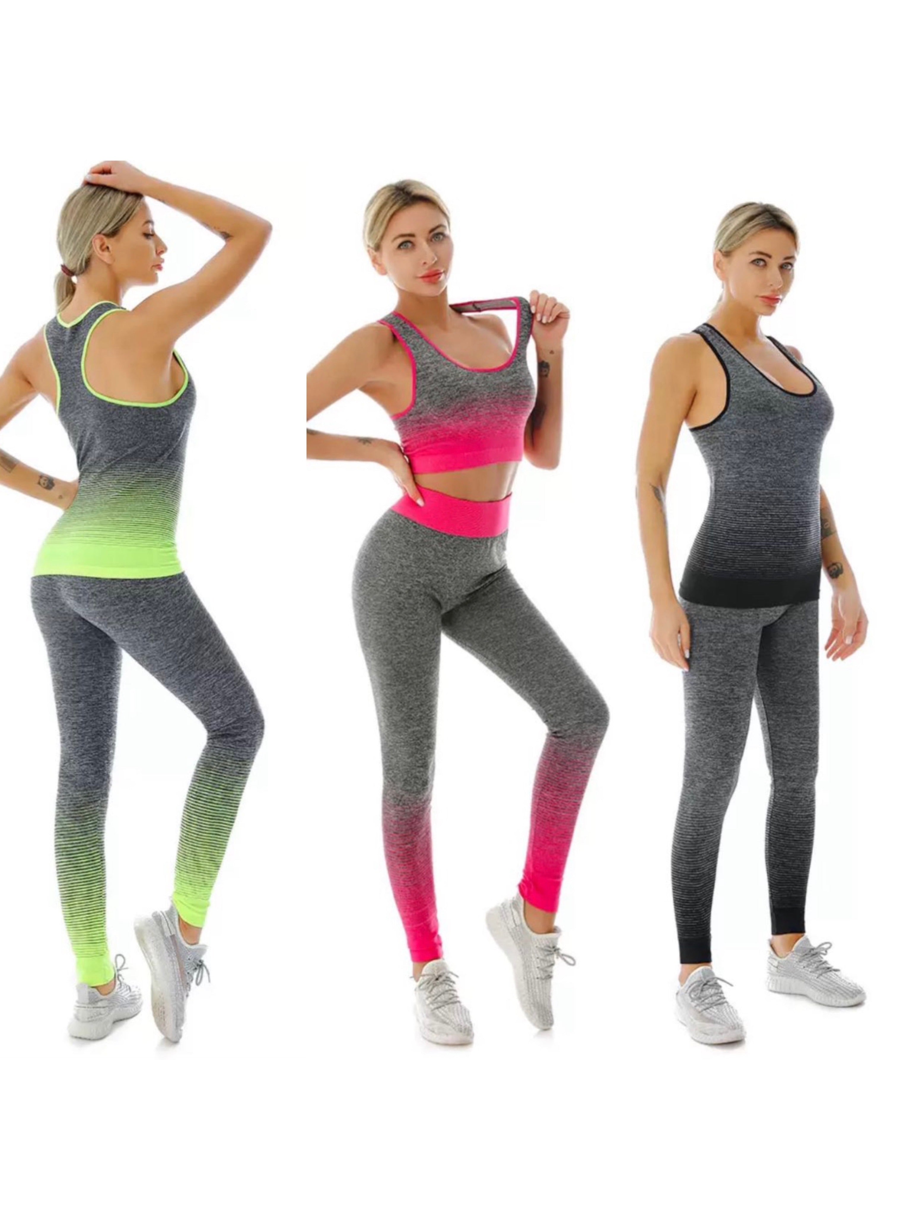 09 Miss Sporty (4 Sets) Mixing Color Womens Sports Yoga Outfit - Moisture-Wicking Bra & Butt-Lifting Shorts - Enhanced Support, Tummy Control, High Waist Design - Fashionable Activewear Set for Workouts