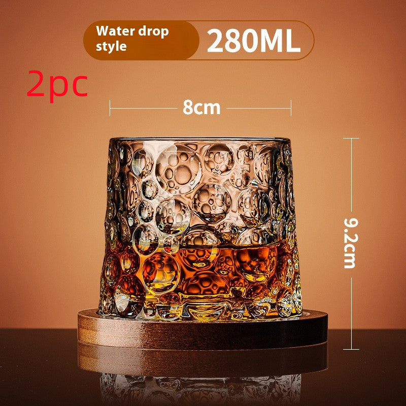 Household Tumbler Glass Spinning Creative Wine Glass With Base-Aria Doejay