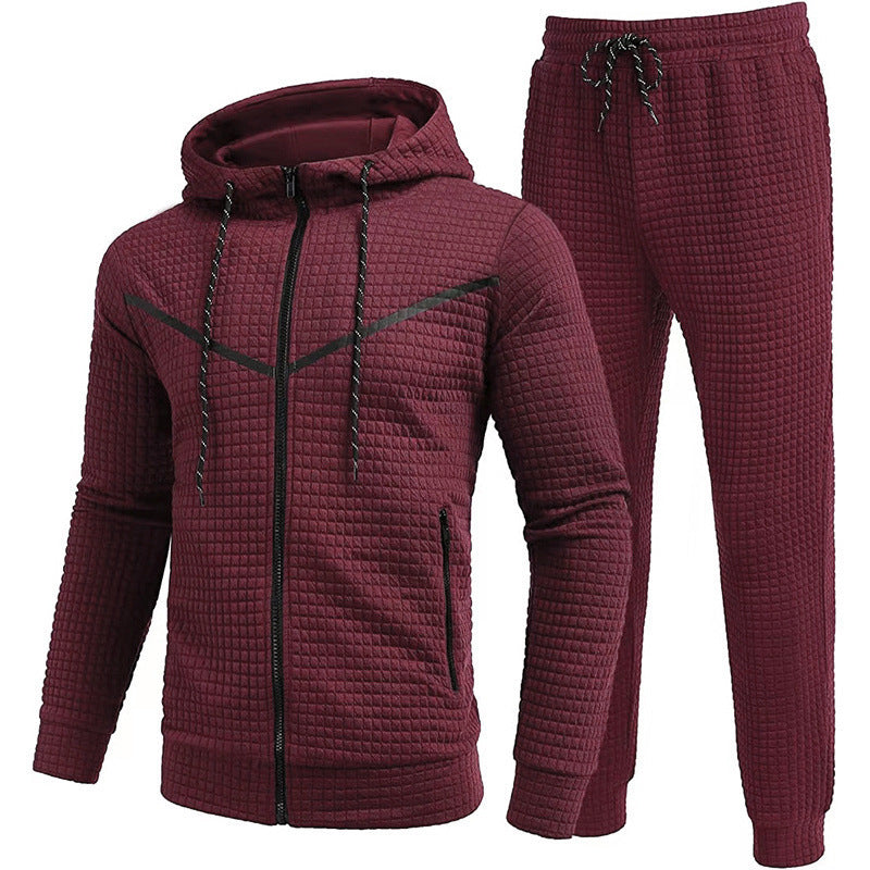 Men's Fashion Fashion Zipper Hooded Suits-Aria Doejay