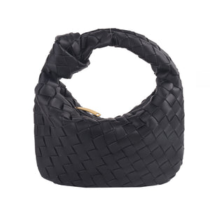 Woven Croissant Knotted Handbag Underarm Hand Bag-Aria Doejay