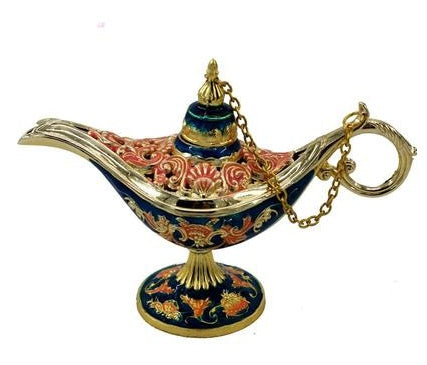 Arabian Genie Oil Lamp Container Decor-Aria Doejay