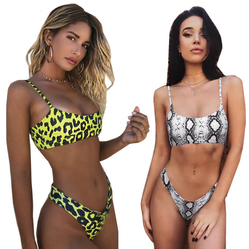 Leopard print bikini swimsuit-Aria Doejay