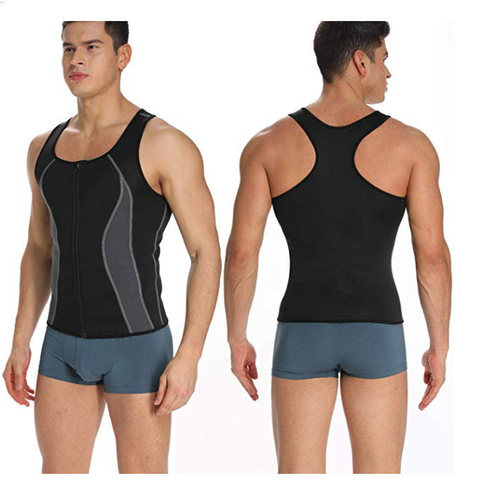 Men's zipper fitness top-Aria Doejay