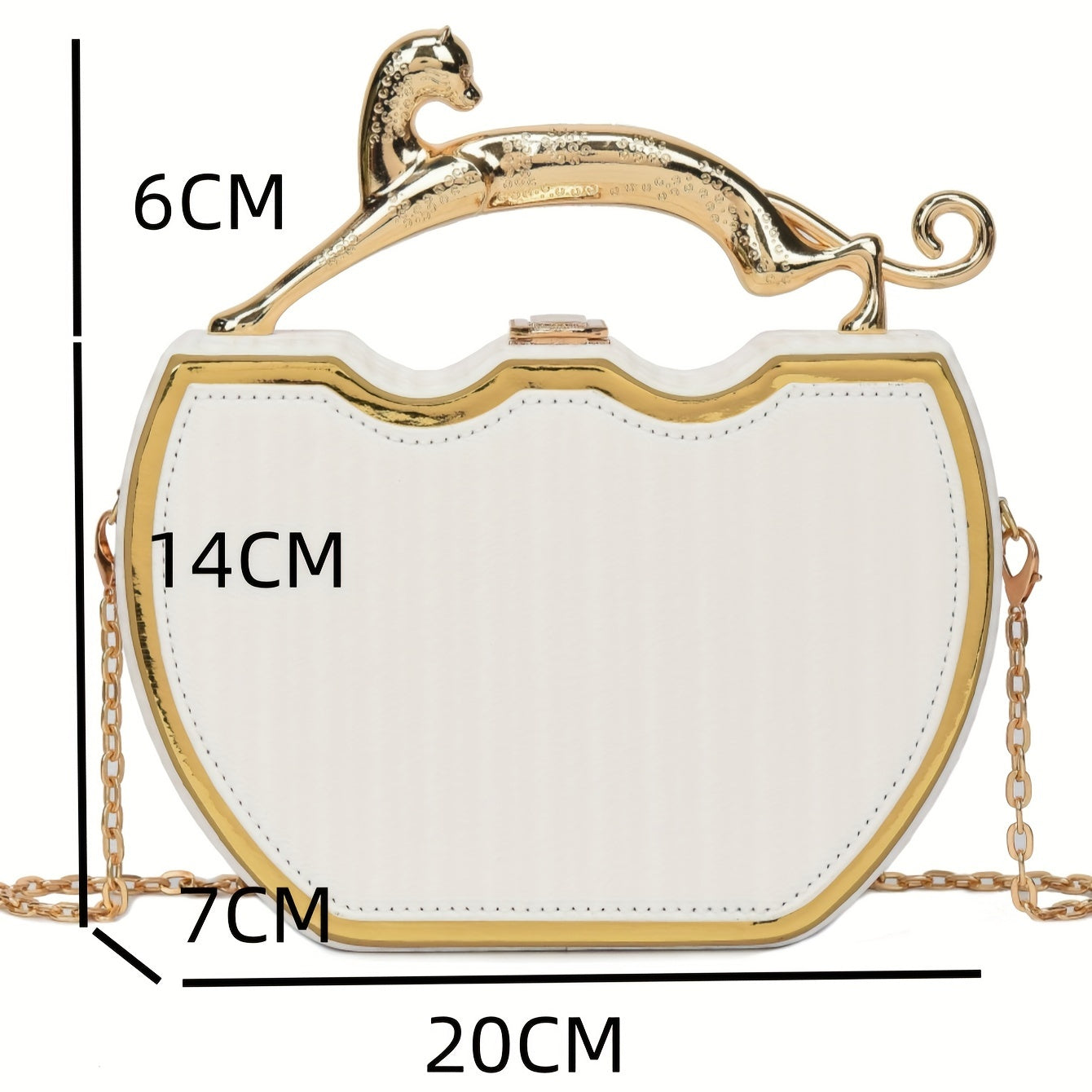 Elegant Clip On Bag With High-quality And Cute Chain Bag Girls' Storage Bag