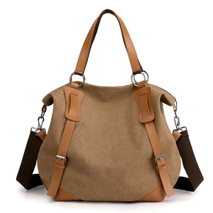 Portable Canvas Bag Versatile Casual Women's Shoulder Messenger Bag