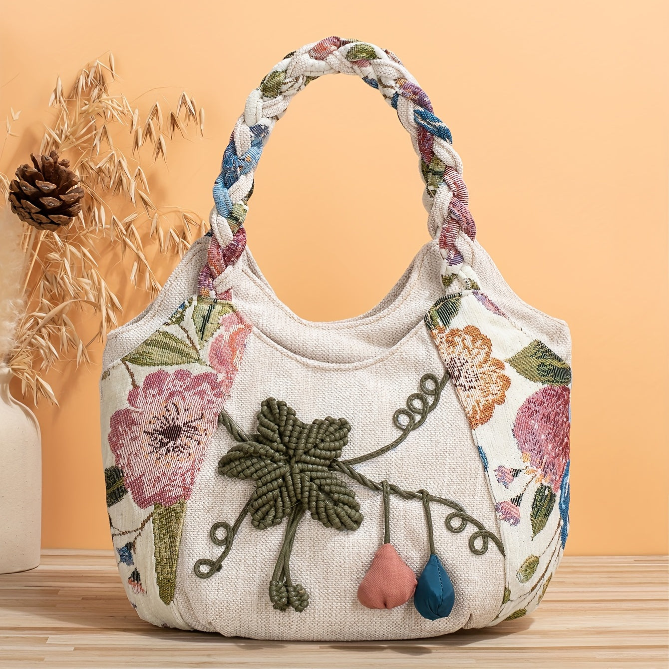 Bohemian Style Handmade Flowers Handbags