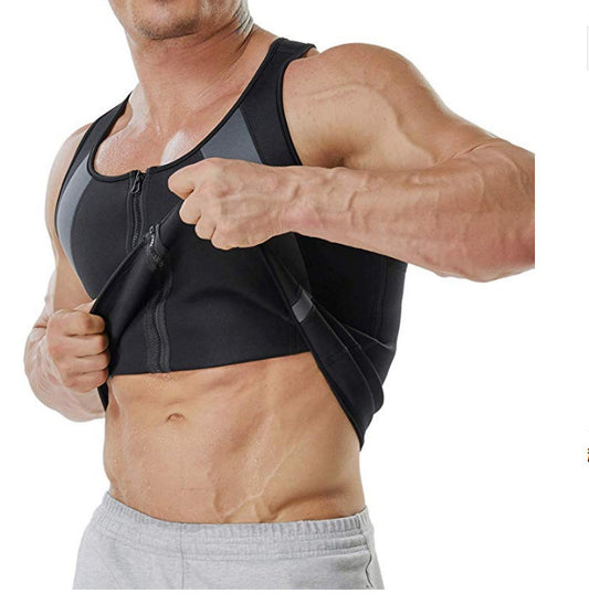 Men's zipper fitness top-Aria Doejay