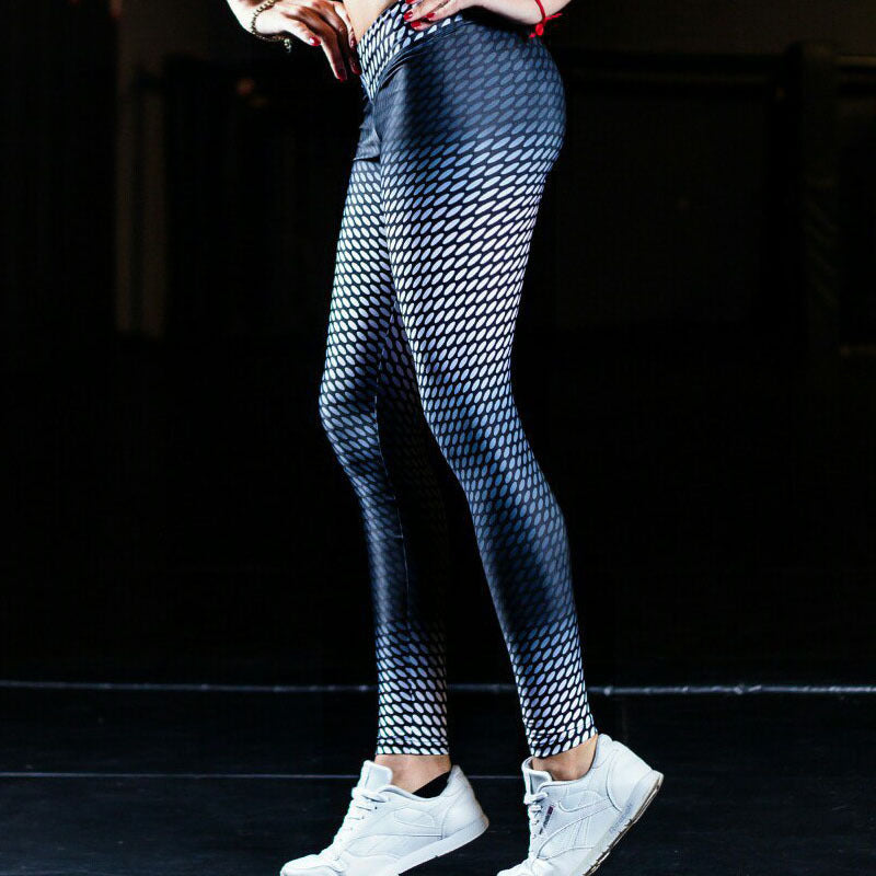 Gradient dot print yoga pants leggings-Aria Doejay