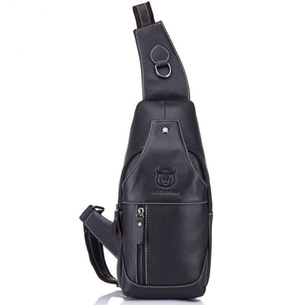 Men's Leather Shoulder Crossbody Leather Chest Bag