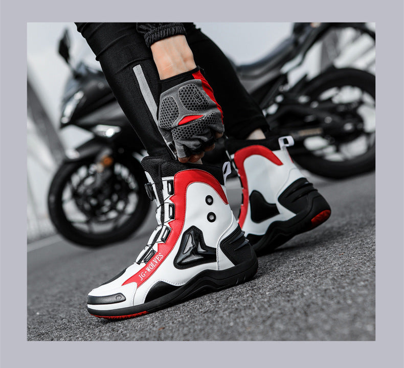 Motorcycle Long Mountain Locomotive Road Anti-skid Protection Off-road Lightweight Commuter Worker Boot-Aria Doejay