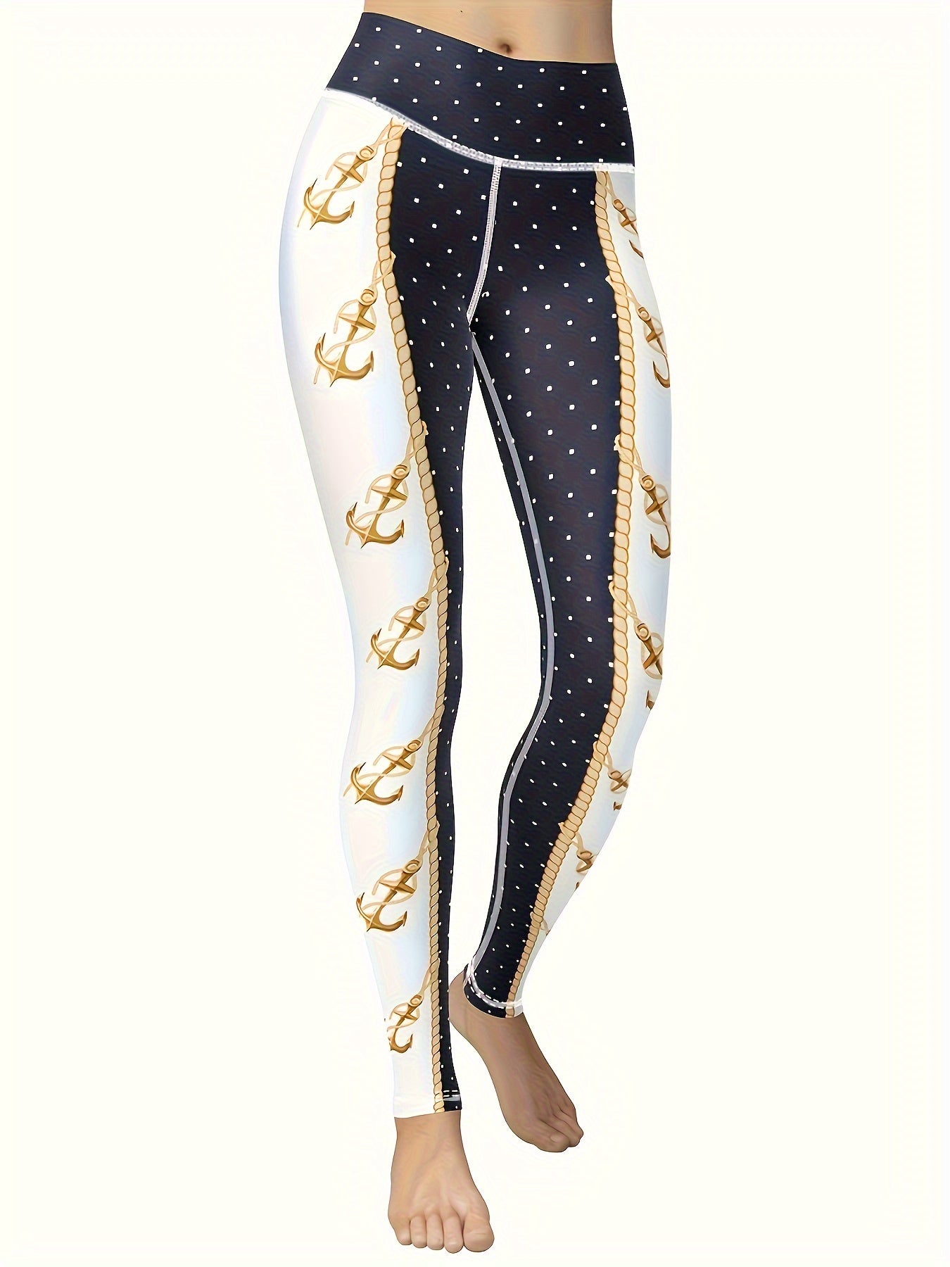 Anchor Pattern Ladies Yoga Pants