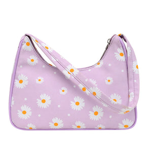 New Nylon Print Small Daisy Underarm Bag