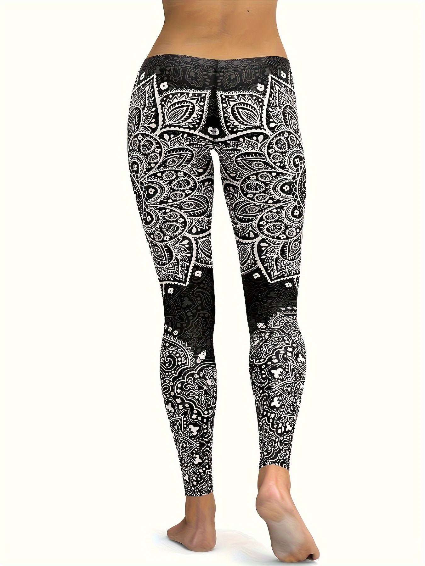 Black Fashion Personalized Pattern Women's Yoga Pants