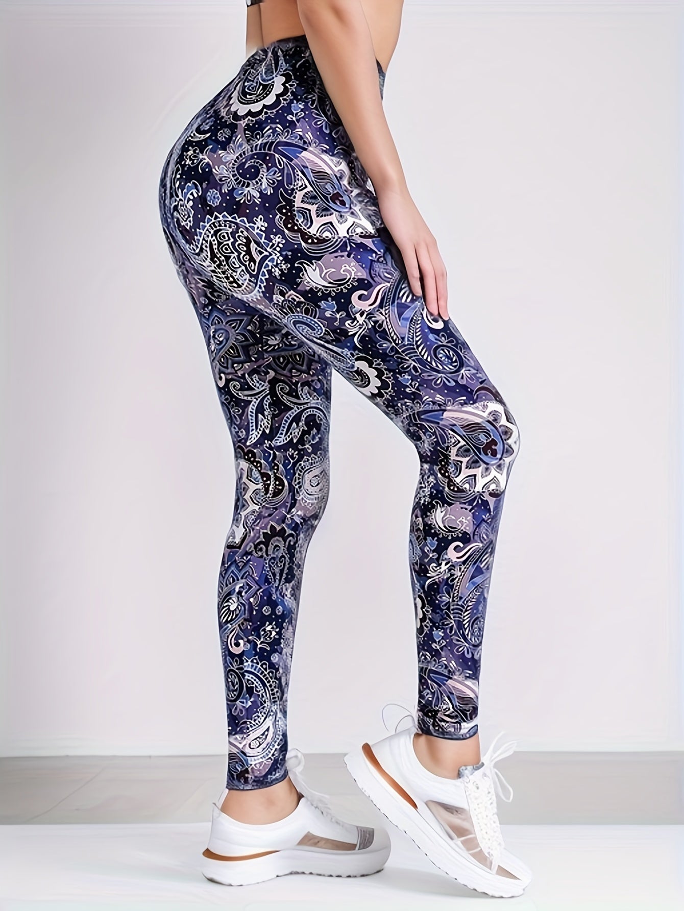 High Waist Women's Floral Printed Leggings Casual Sweatpants Yoga Pants