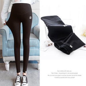 Maternity Leggings Fleece-lined Outer Wear-Aria Doejay