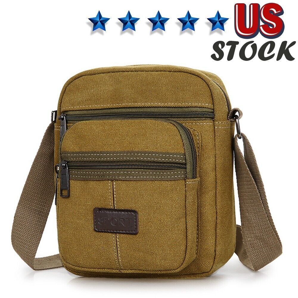 Men's Crossbody Messenger Bag Canvas Bags Casual Shoulder Satchel Handbag Pouch-Aria Doejay