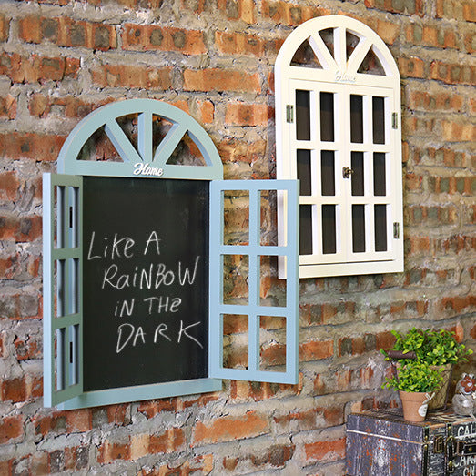 Wooden False Window Chalkboard Wall Decor-Aria Doejay