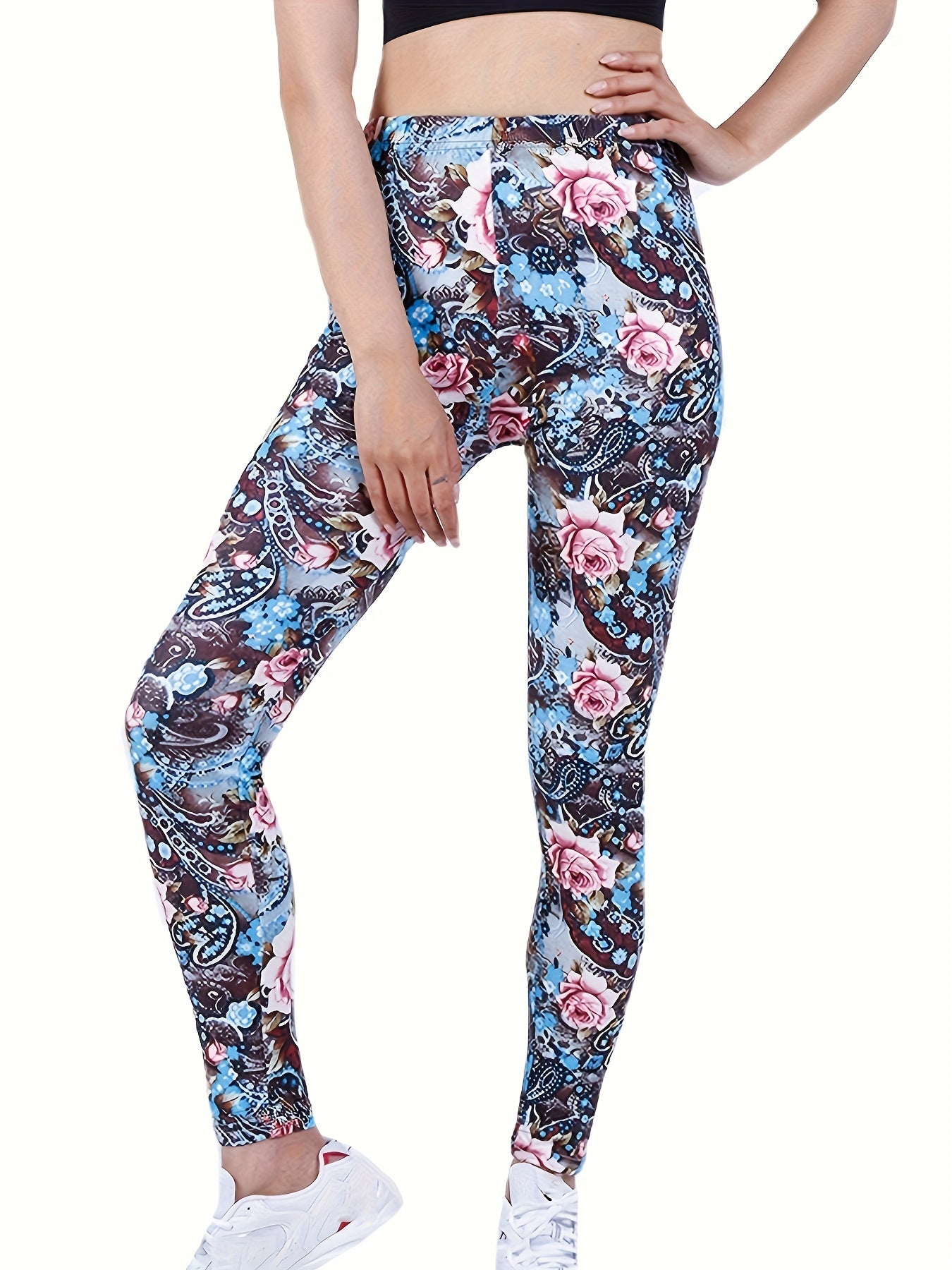 Women's Pants Comfortable Floral Pattern Crop Pants