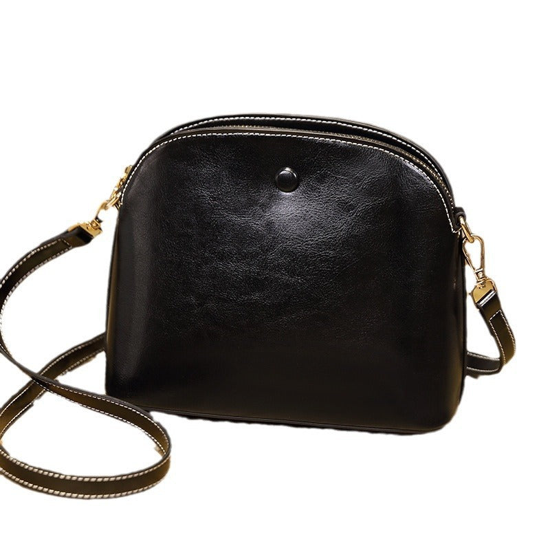 Niche Female Leather One-shoulder Crossbody Bag