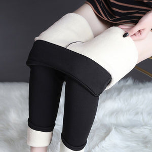 Winter Leggings Warm Thick High Stretch Lamb Cashmere Leggins Skinny Fitness Woman Pants-Aria Doejay