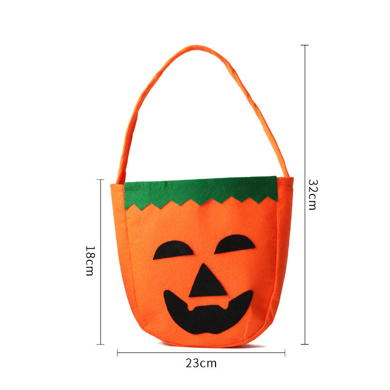 Halloween Pumpkin Bag Portable Three-dimensional Non-woven Bag Candy Bag