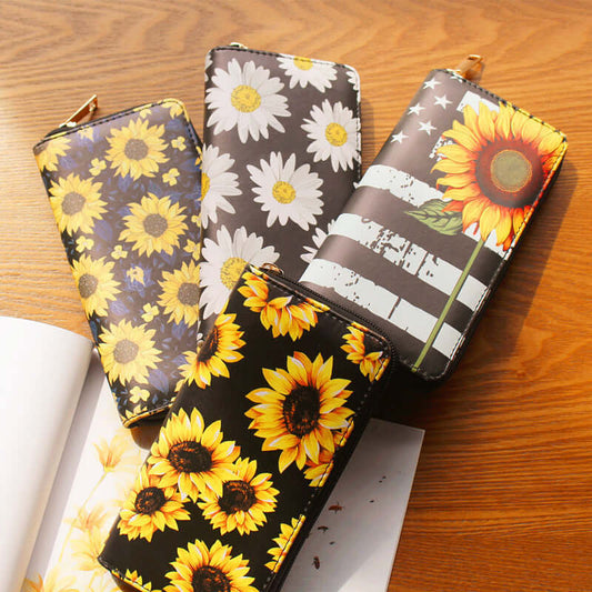 Women's Wallet Sunflower Print-Aria Doejay