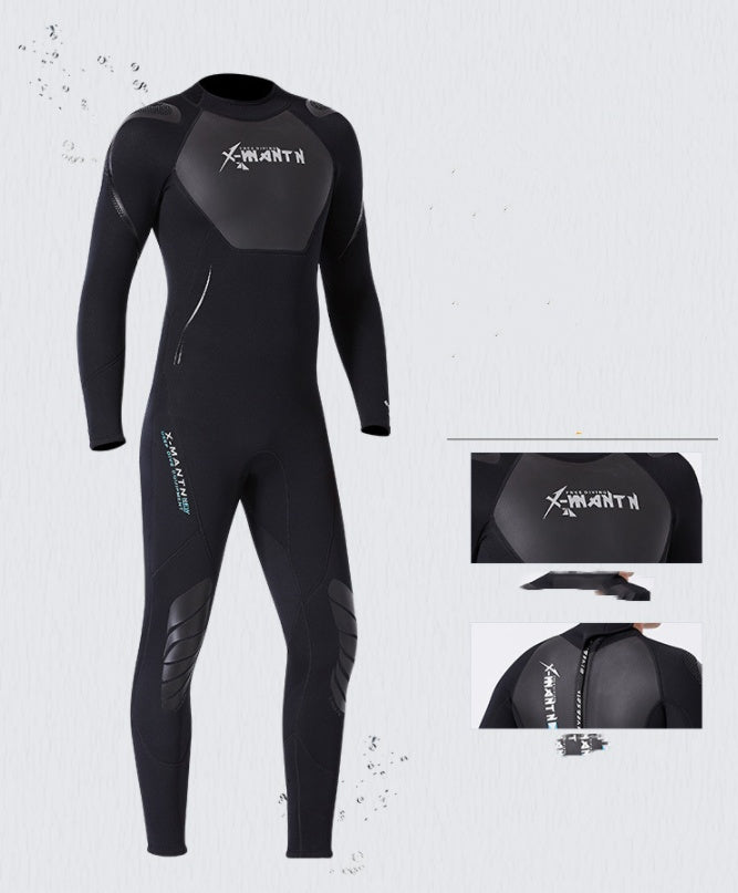 1.5MM One-piece Warm And Cold Long-sleeved Snorkeling Surfing Sunscreen Jellyfish Swimsuit