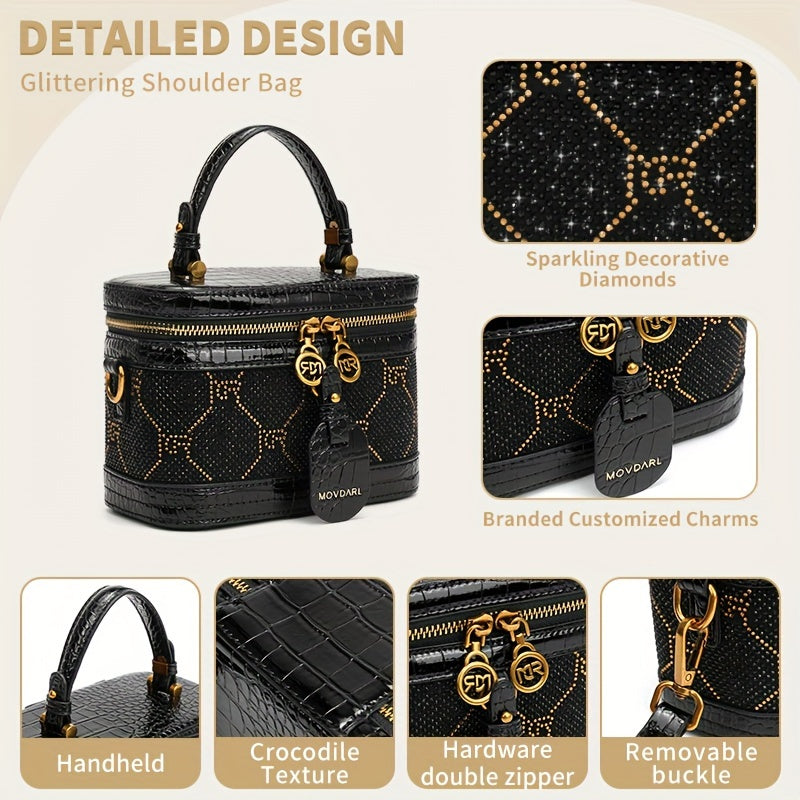 New Womens Bag 2024 Popular Temperament Female Bag Flash Diamond Series Dinner Crossbody Shoulder Bag for Women