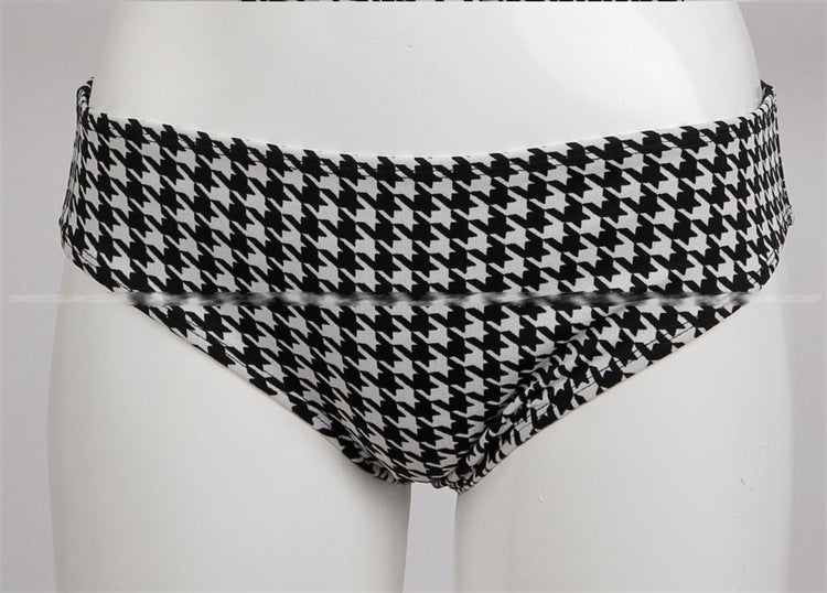 Houndstooth Cross-Tie Swimsuit Bikini-Aria Doejay