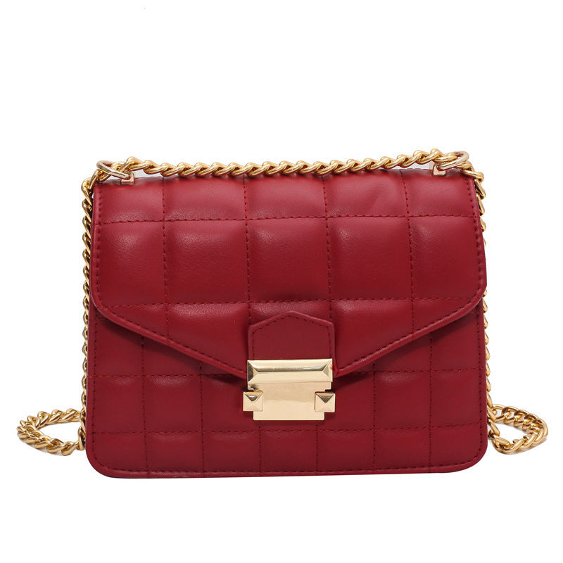 Winter texture one-shoulder diagonal small square bag