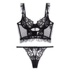 Lace Sling Corset Embroidered Bra Set-Aria Doejay