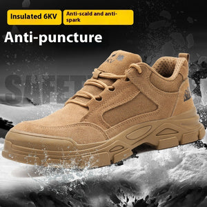 Men's Anti-smash And Anti-puncture Lightweight Wear-resistant Insulated Work Shoes