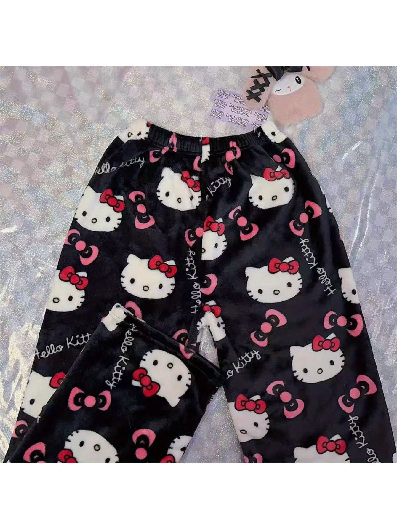 Authorized Kitty Pajamas Pants Sanrio Anime Women's Pajama Pants Cartoon Couple Home Sleepwear Trousers Leisure Home Clothing