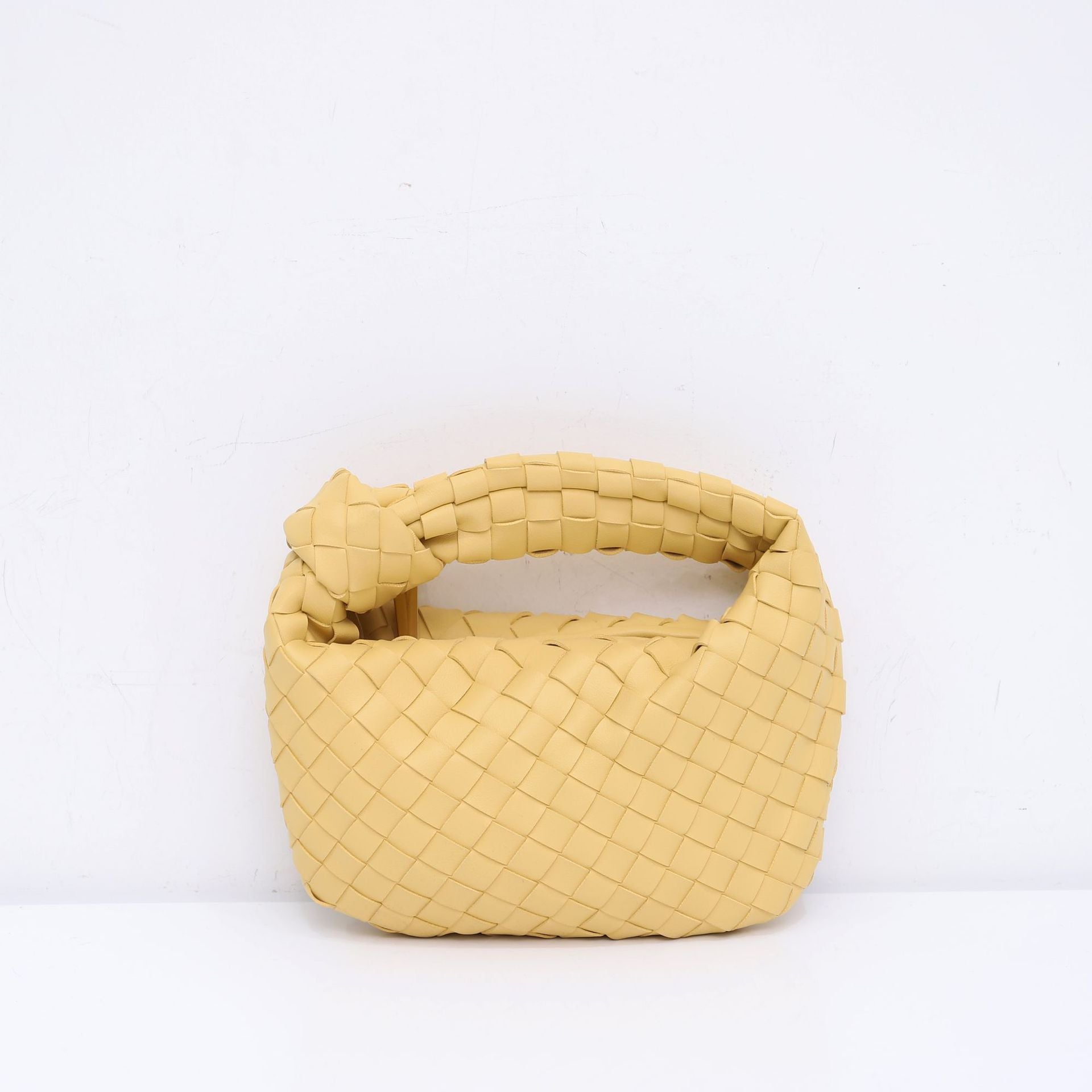 Woven Croissant Knotted Handbag Underarm Hand Bag-Aria Doejay