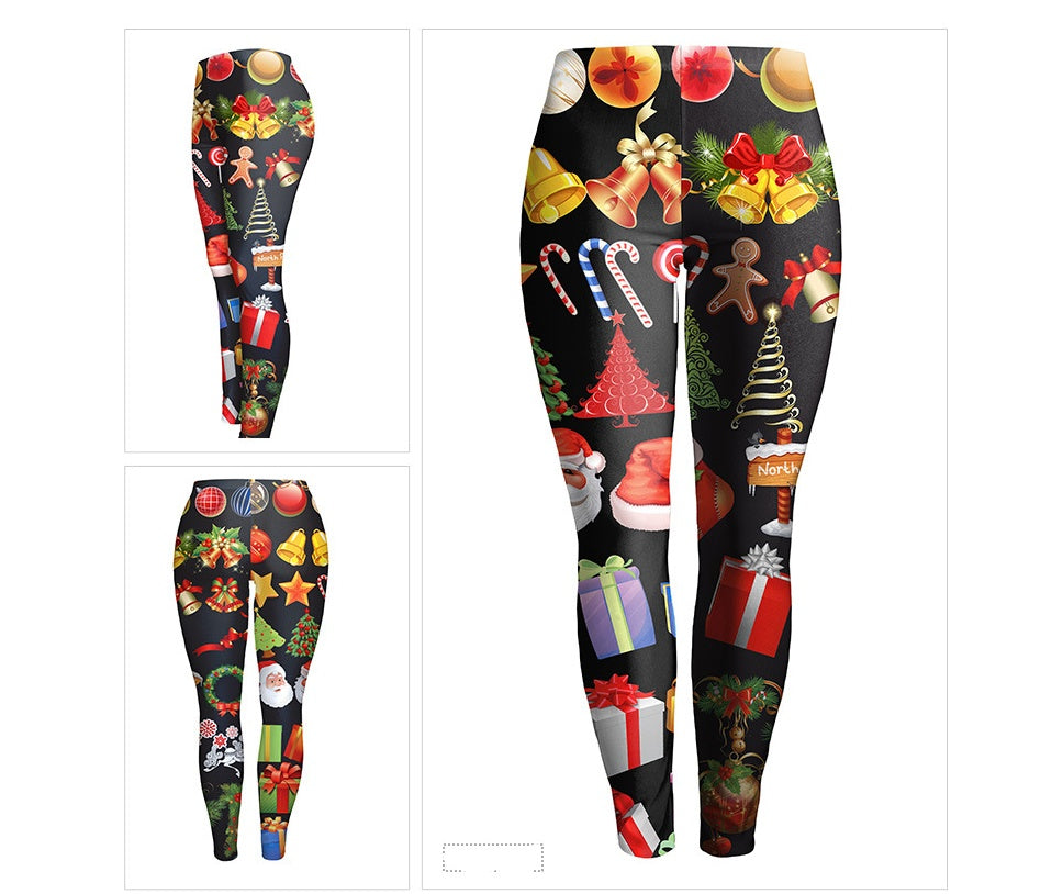 3D Limited Edition Christmas Leggings-Aria Doejay