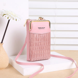 New Women's Embossed Pattern Large Capacity Diagonal Bag