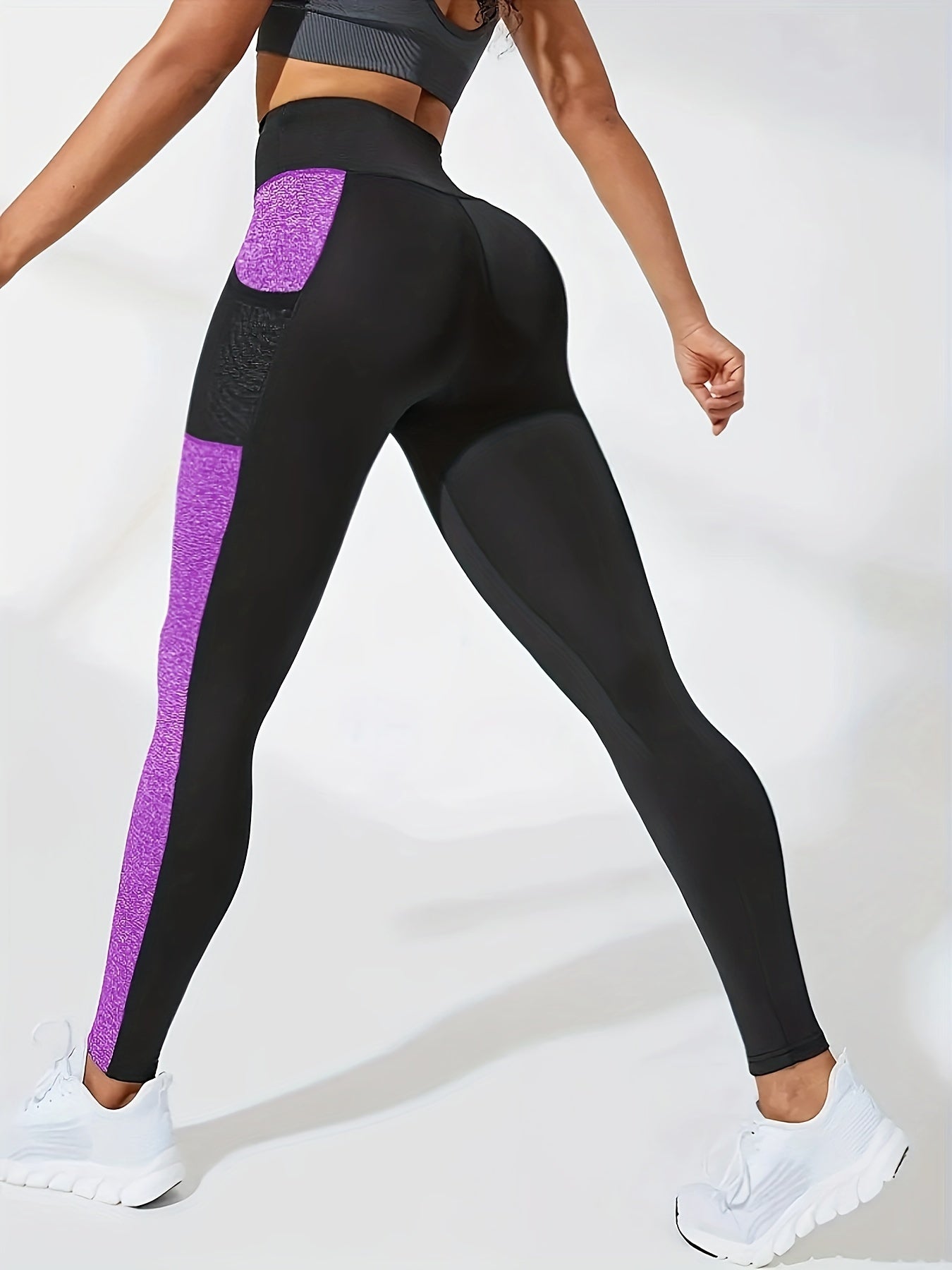 High-Waisted Women's Yoga Leggings - Moisture-Wicking, Stretchy, Perfect for Outdoor Fitness Activities