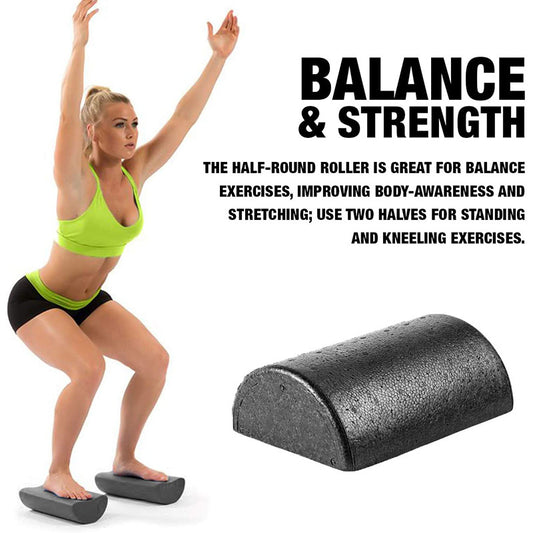 Yoga Foam Roller EPP Semi-circular Smooth Fitness Equipment Muscle Massage Column-Aria Doejay