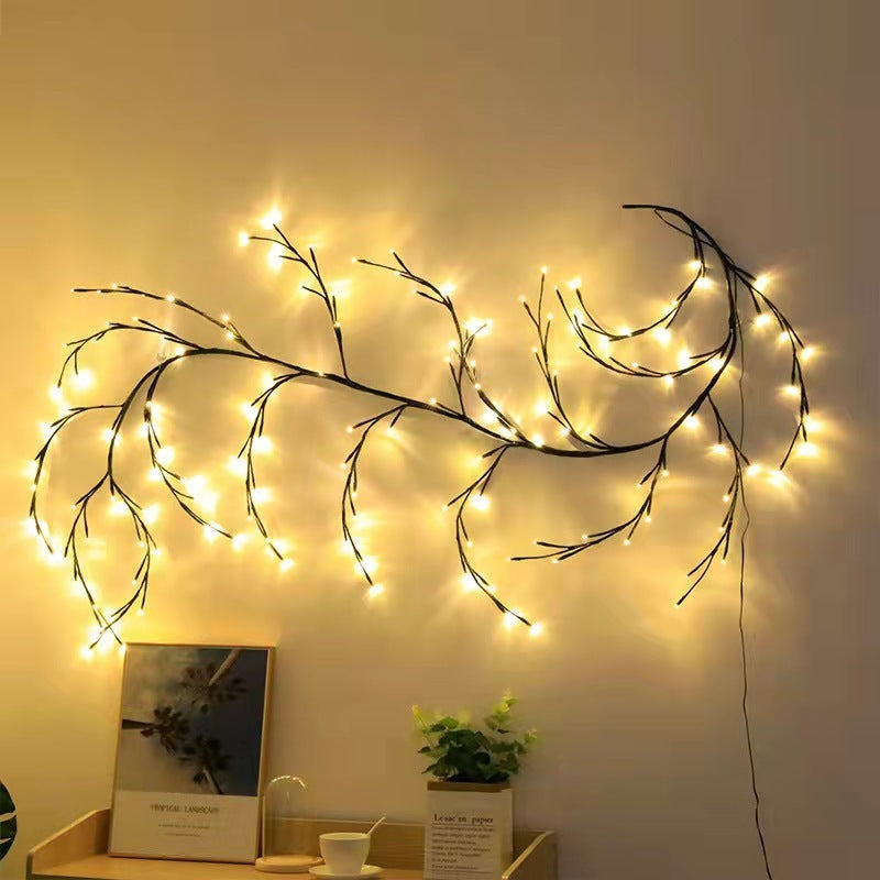 Vines With Lights Christmas Garland Light Flexible DIY Willow Vine Branch LED Light For Room Wall Wedding Party Decor-Aria Doejay